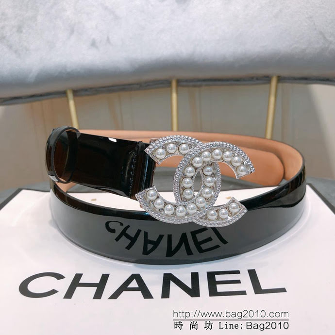 CHANEL香奈兒 18新款 30mm精品 進口皮漆皮面料 樹膏底妖帶 網紅同款腰帶  xfp1165